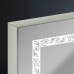 Зеркало с причудливой LED подсветкой в алюминиевой рамке
